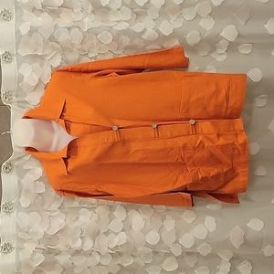 Coldwater Creek PM orange linen light-jacket